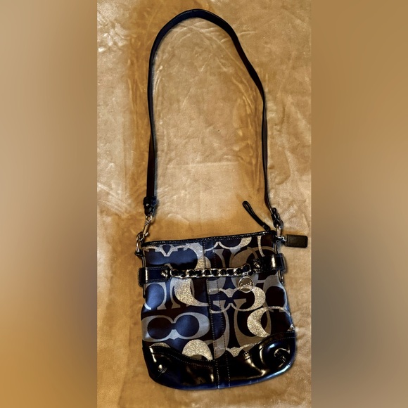 Coach Signature Vintage Chain bag F19820. Rare purple crossbody. - Picture 2 of 11